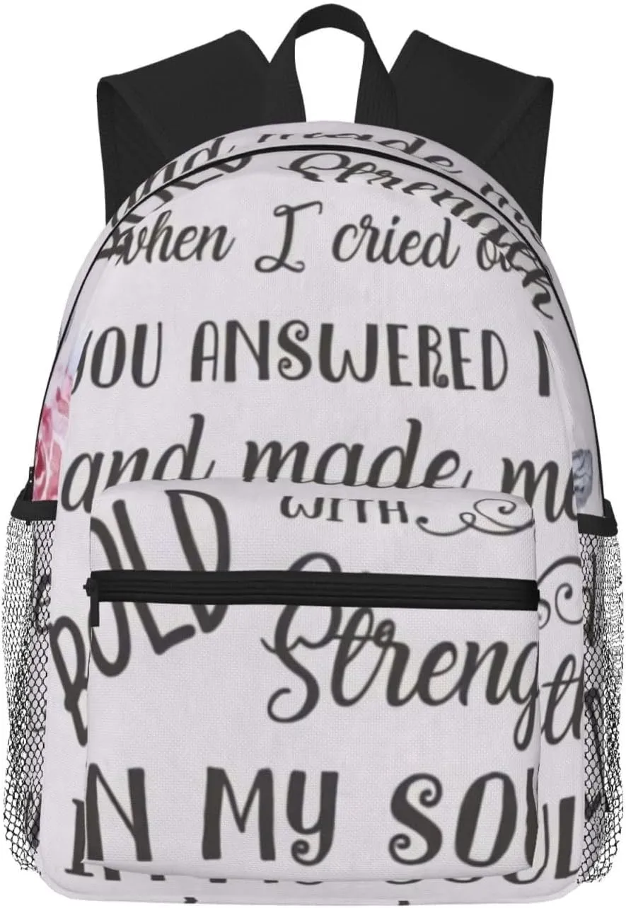 Psalm 138 3 In The Day When I Cried Out Lightweight Packable Backpack Travel Casual Hiking Daypack Foldable Backpack For Men Women