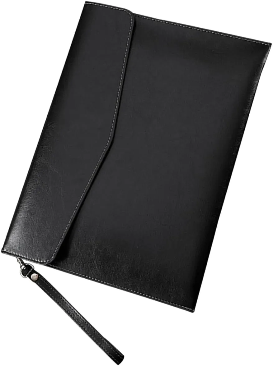 PU File Organizer Bag for Documents Capacity Document Storage Pouch for Home and Office Business Work Bag for Men