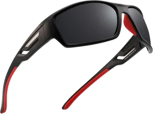 PUKCLAR Sports Polarized Sunglasses for Men Women Driving Sunglasses Cycling Running Fishing Goggles Unbreakable Frame
