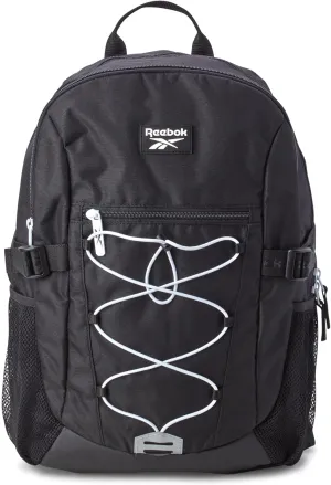 Reebok Backpack - Lightweight Carry On Weekender Overnight Sports Gym Bag - Versatile Bag Pack for Travel, Beach, Size One Size, Black Bristol