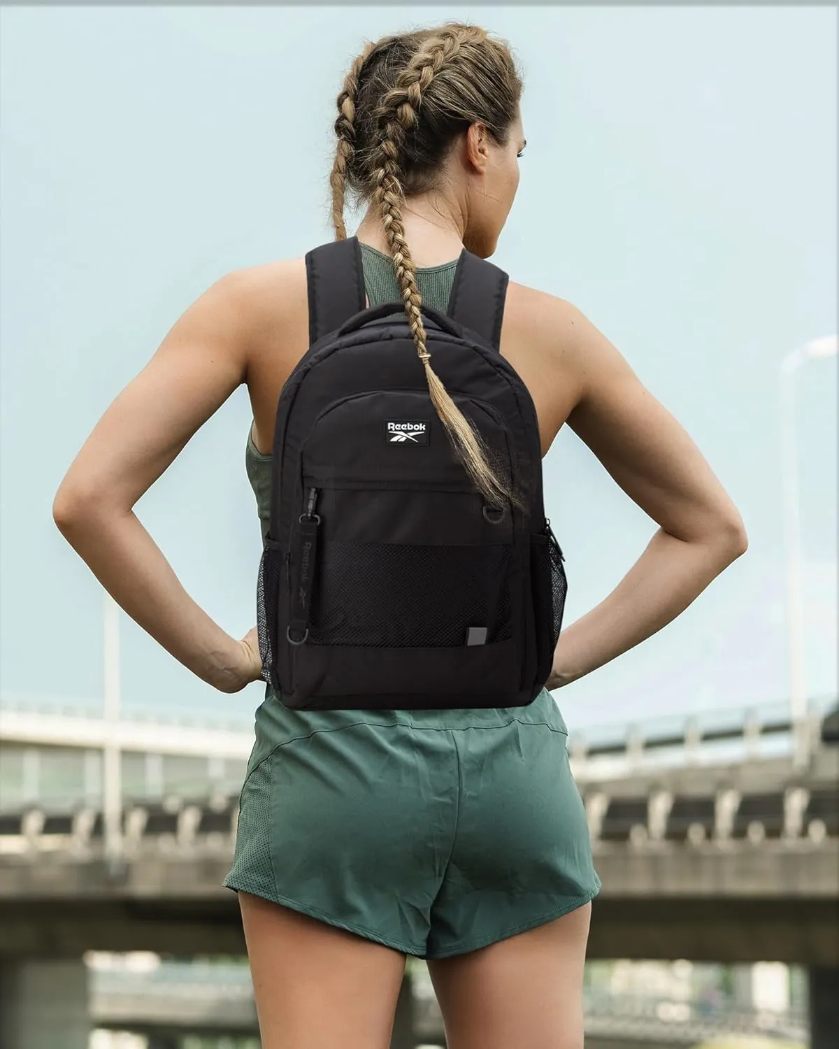 Reebok Backpack - Lightweight Carry On Weekender Overnight Sports Gym Bag - Versatile Bag Pack for Travel, Beach, Size One Size, Black Miles