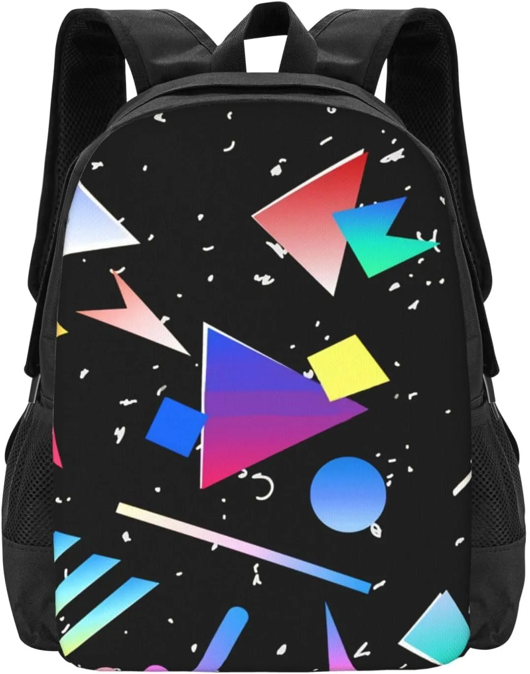 Retro 80s 90s Mem-Phis Geometric Lightweight Packable Backpack Travel Casual Large Capacity Daypack Foldable Backpack For Men Women