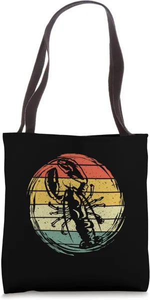 Retro Lobster Crayfish Marine Shellfish Crustacean Tote Bag
