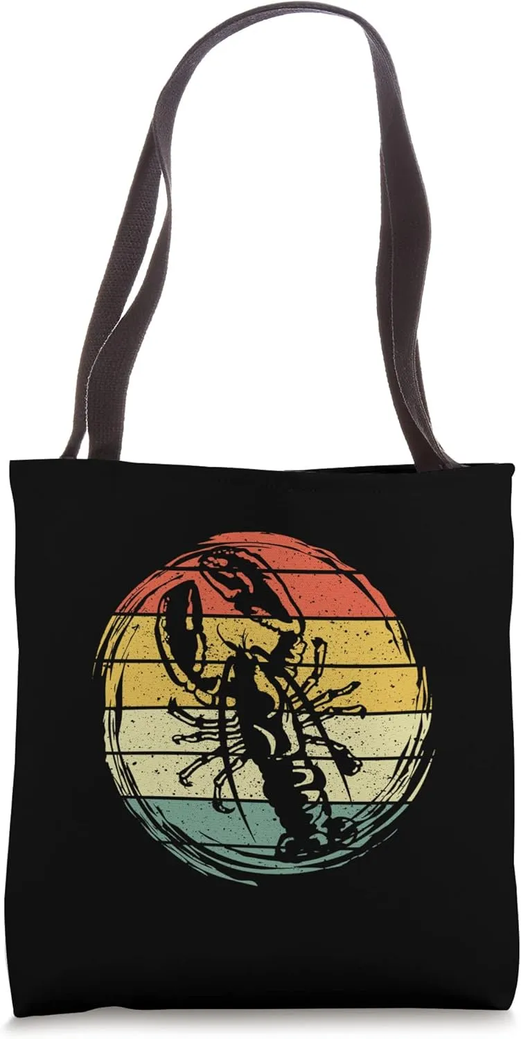 Retro Lobster Crayfish Marine Shellfish Crustacean Tote Bag
