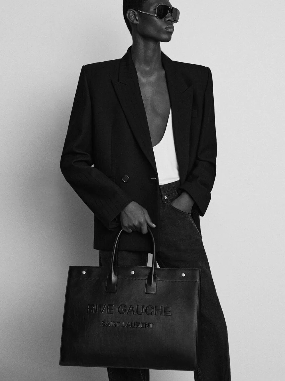 Rive Gauche Large Leather Tote