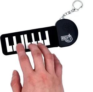 Rock and Roll It - Micro Piano. Real Working & Playable Piano Keychain. Hang on a Backpack & Play Anywhere! Mini Size Black/White Finger Piano Pad. Tiny Silicone Electronic Keyboard. Battery Included