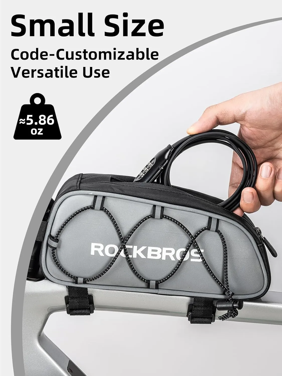 ROCKBROS 5FT Bike Lock Cable with Preset Combination Lightweight Versatile & Weatherproof Security Bike Lock Red