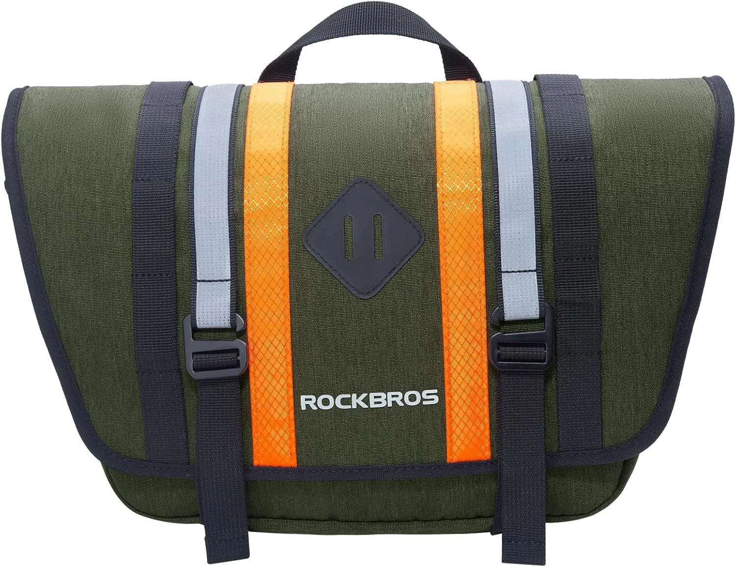 ROCKBROS Bike Handlebar Bag, Bike Front Bag, 4L Large Bike Bag, Multifunctional Crossbody Bag with Shoulder Strap, Bicycle Pouch for Mountain Road Bike