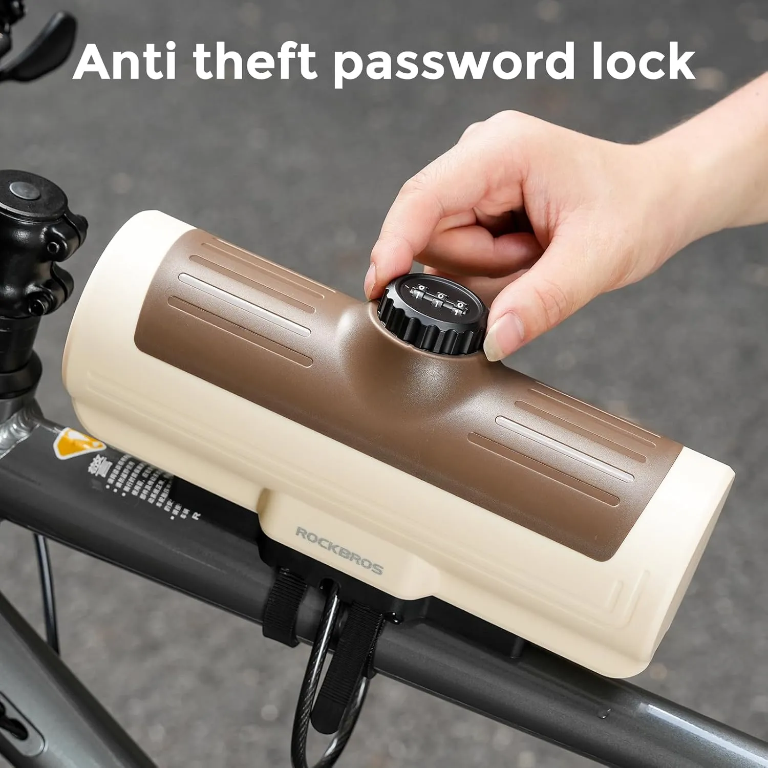 ROCKBROS Password Storage Box Mountain Road Bicycle Frame Bag Hard Shell Key Anti-Theft Box Secure Durable Storage