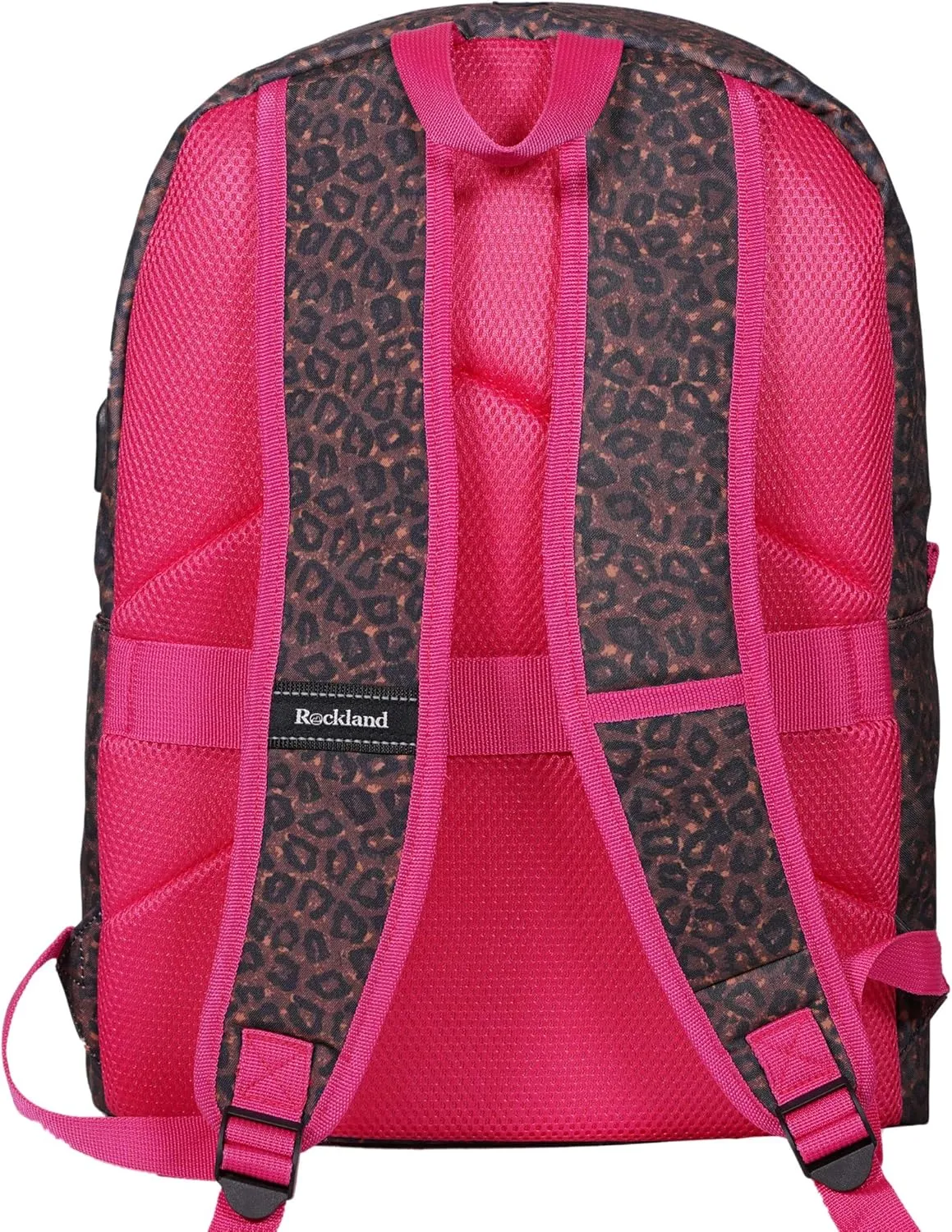 Rockland Classic Laptop Backpack, Pinkleopard, Large