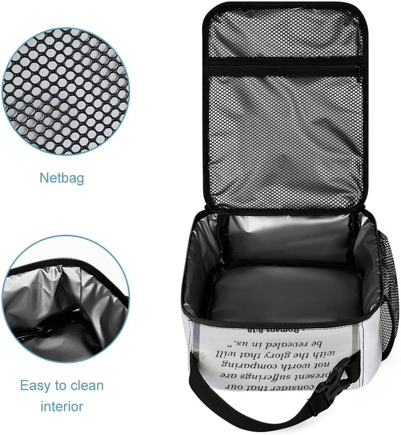 Romans Backpack Portable Meal Bag, Stationery Bag Set, Sturdy And Durable