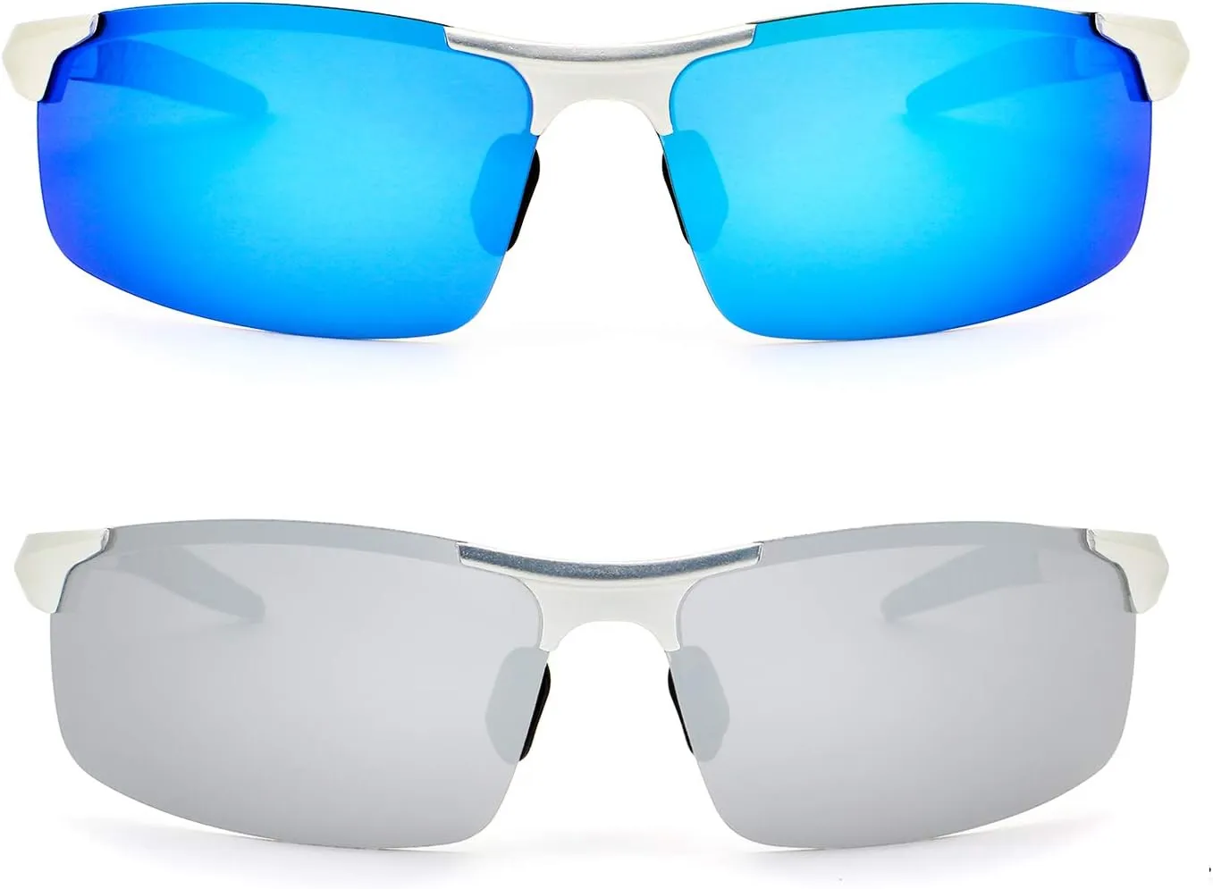 RONSOU Men Sport Al-Mg Polarized Sunglasses Unbreakable for Driving Cycling Fishing Golf