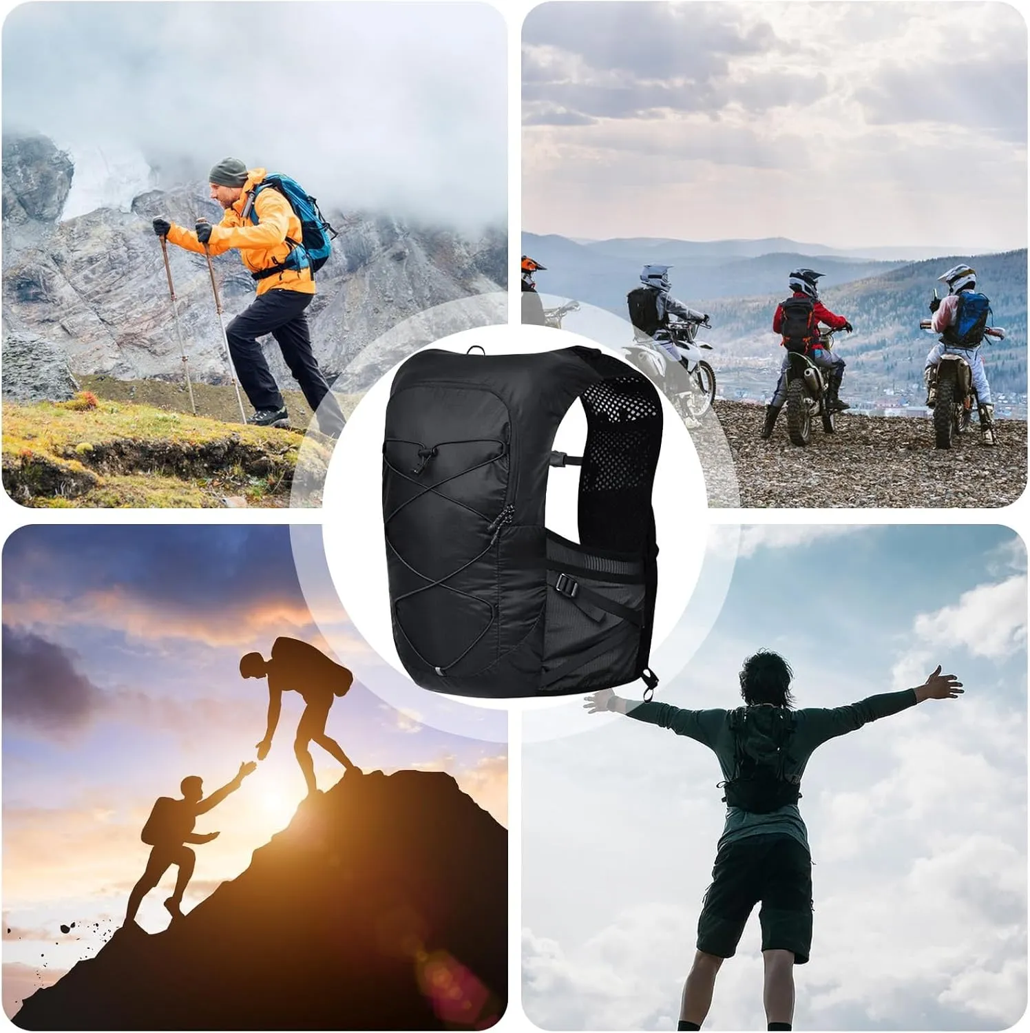 Running Backpack - Sports Trail Gear, Outdoor Fitness Bag | Hydration Pack Integration, Lightweight Jogging Rucksack, Backpack for Trail Running