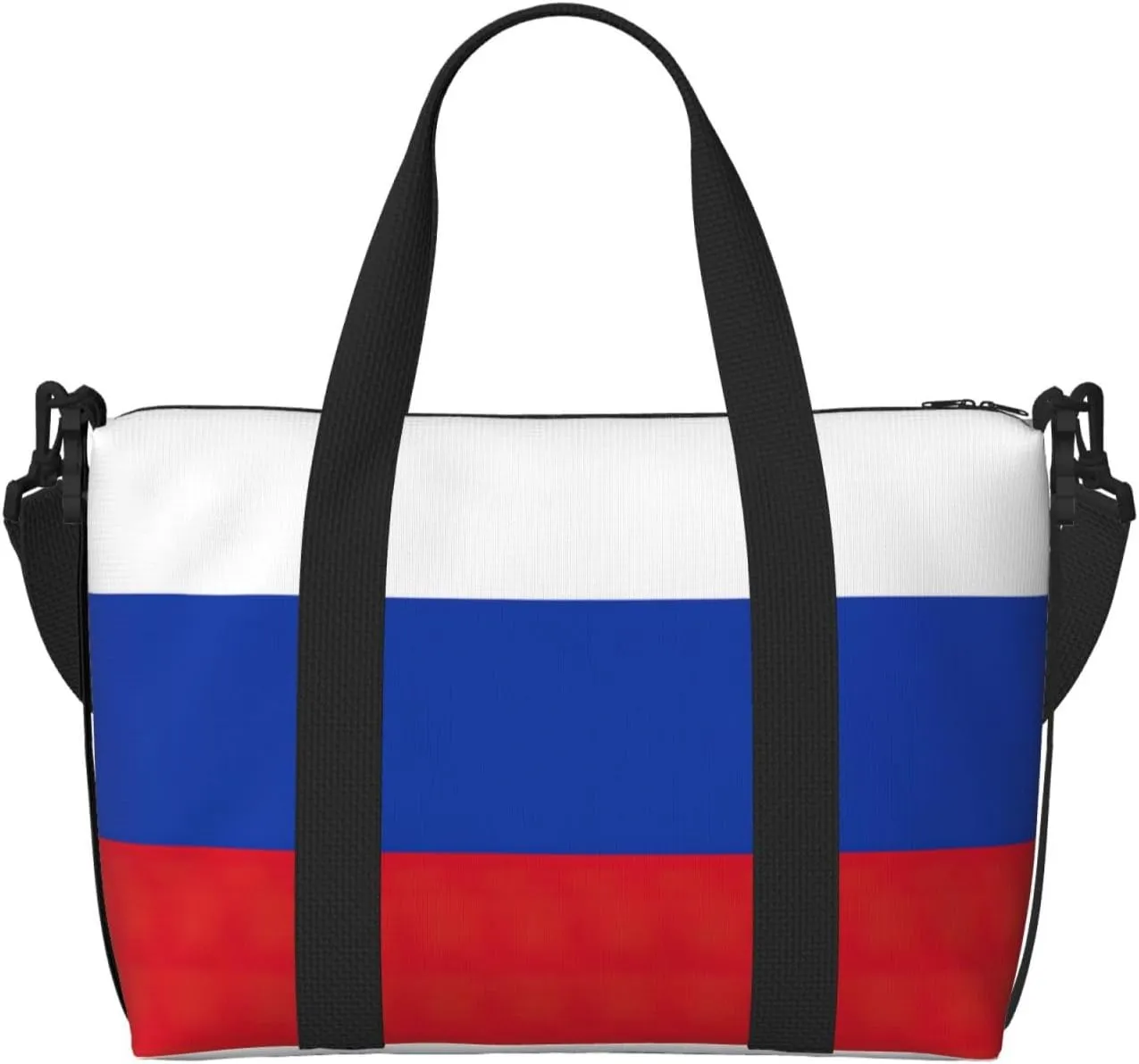 Russian Flag Small Duffel Bag Foldable Travel Bag Weekender Bag Overnight Gym Hospital Bags For Women&Men