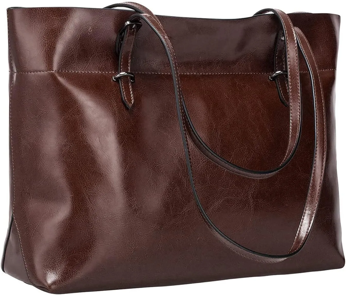 S-ZONE Women Vintage Genuine Leather Tote Shoulder Bag Handbag Upgraded Version Medium
