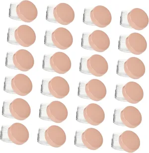 SAFIGLE 24Pcs Portable Cosmetic Sample Boxes Empty Cream Bottles with Spiral Design for Travel Daily Use Practical Storage for Toiletry Cases Bags