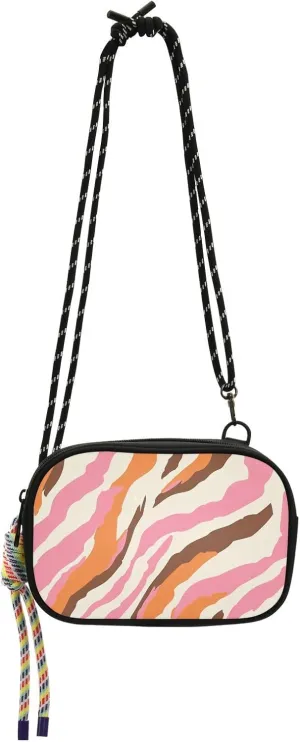Salmon Pink and Sandy Beige Sling Purse Crossbody for Womens Practical with Adjustable Strap Shoulder Bag Have a meal