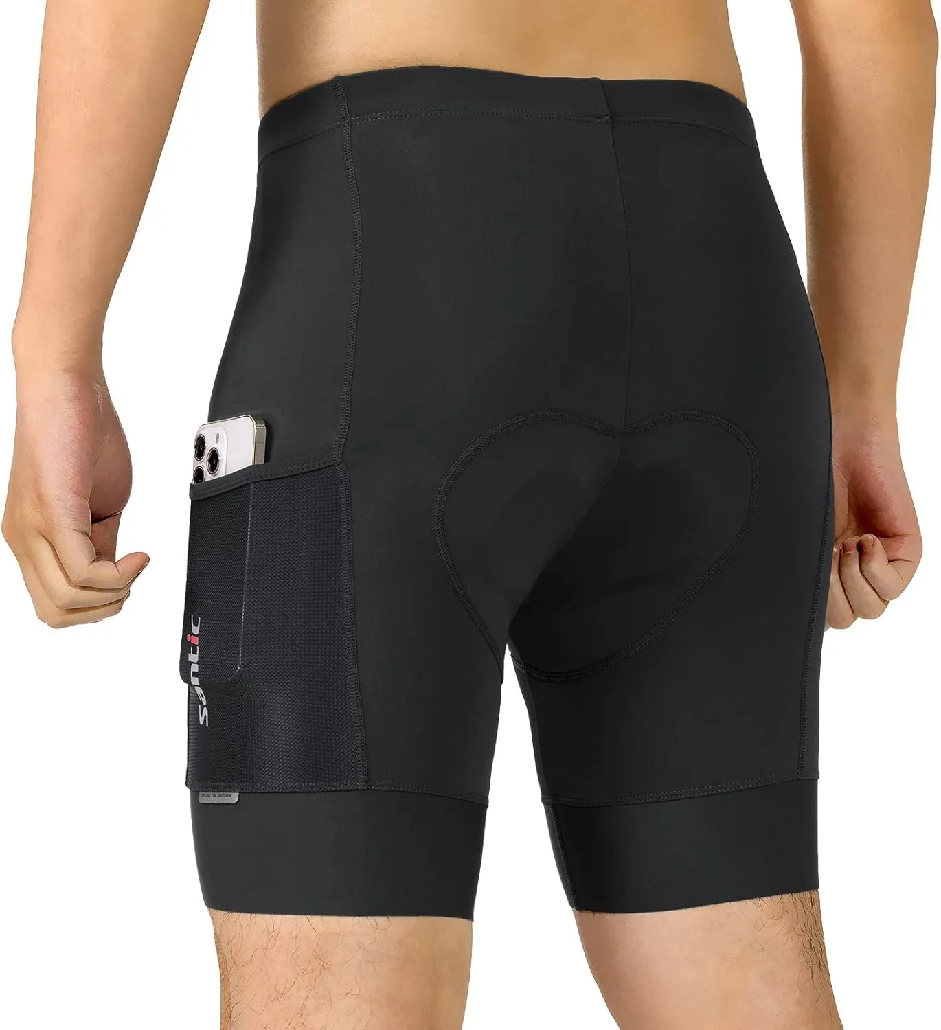 Santic Men's Bike Shorts 4D Padded UPF 50  Cycling Road Biking Mountain Bicycle Cycle Shorts with Pockets