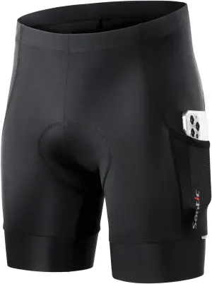 Santic Men's Bike Shorts 4D Padded UPF 50  Cycling Road Biking Mountain Bicycle Cycle Shorts with Pockets