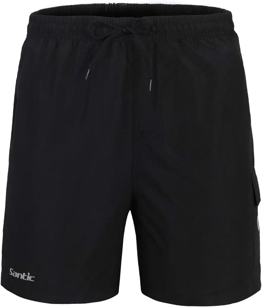 Santic Men's Bike Shorts Loose-Fit Softshell Mountain Bike with Padded Cycling Shorts MTB Bicycle Trail Shorts
