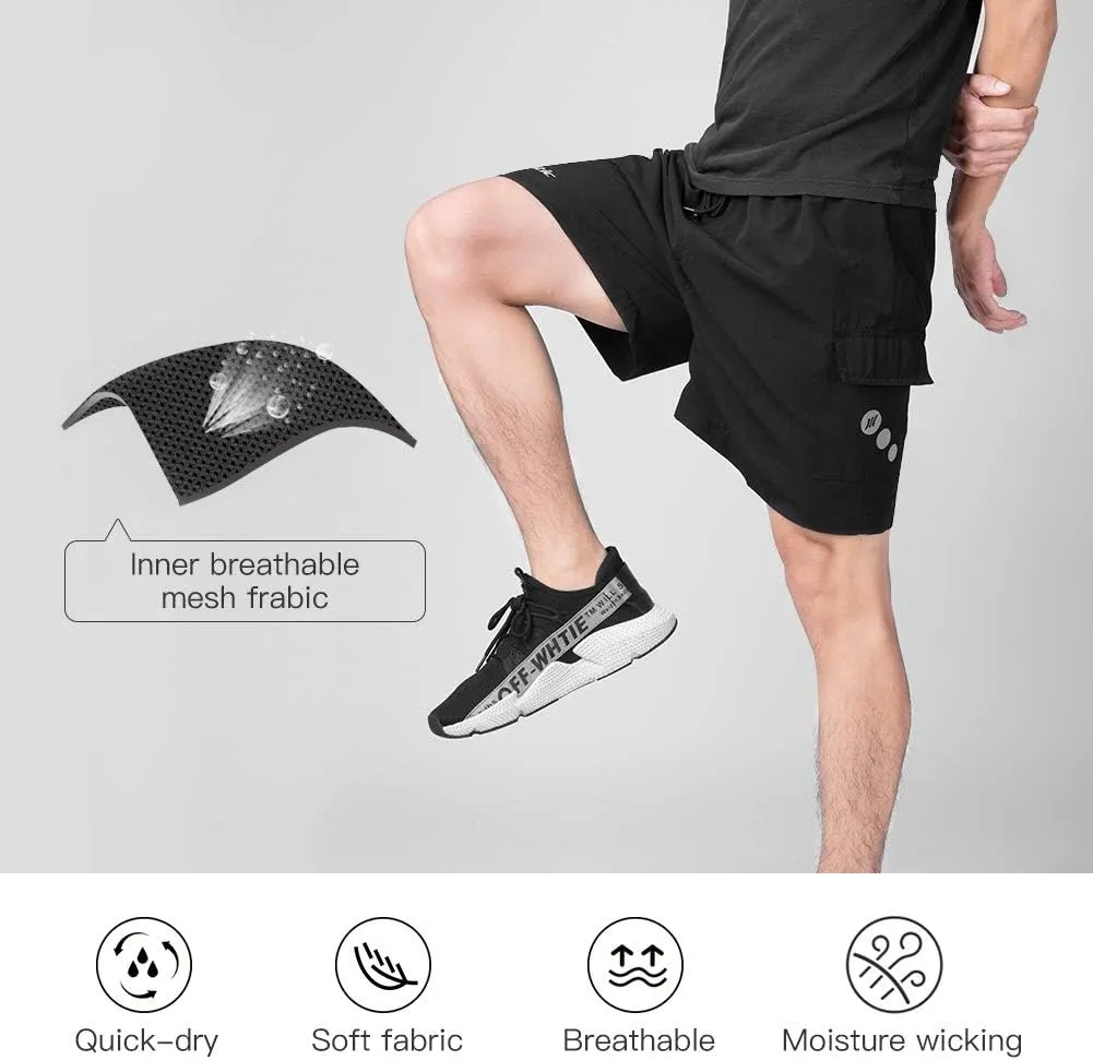 Santic Men's Bike Shorts Loose-Fit Softshell Mountain Bike with Padded Cycling Shorts MTB Bicycle Trail Shorts