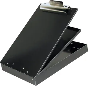 Saunders Metal Clipboard with Storage, Legal Size Heavy Duty Contractor Grade Clipboard, Recycled Aluminum Dual Storage Form Holder with High Capacity Clip, Assembled in USA, Black Cruiser-Mate