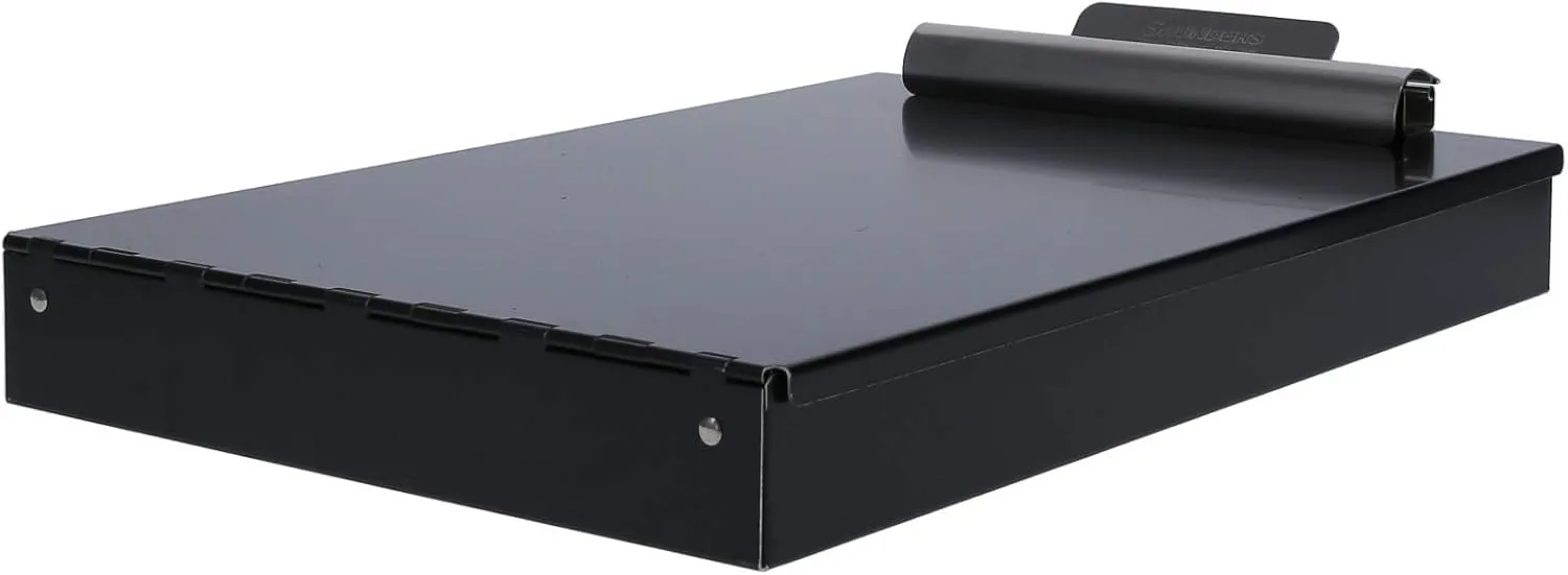 Saunders Metal Clipboard with Storage, Legal Size Heavy Duty Contractor Grade Clipboard, Recycled Aluminum Dual Storage Form Holder with High Capacity Clip, Assembled in USA, Black Cruiser-Mate