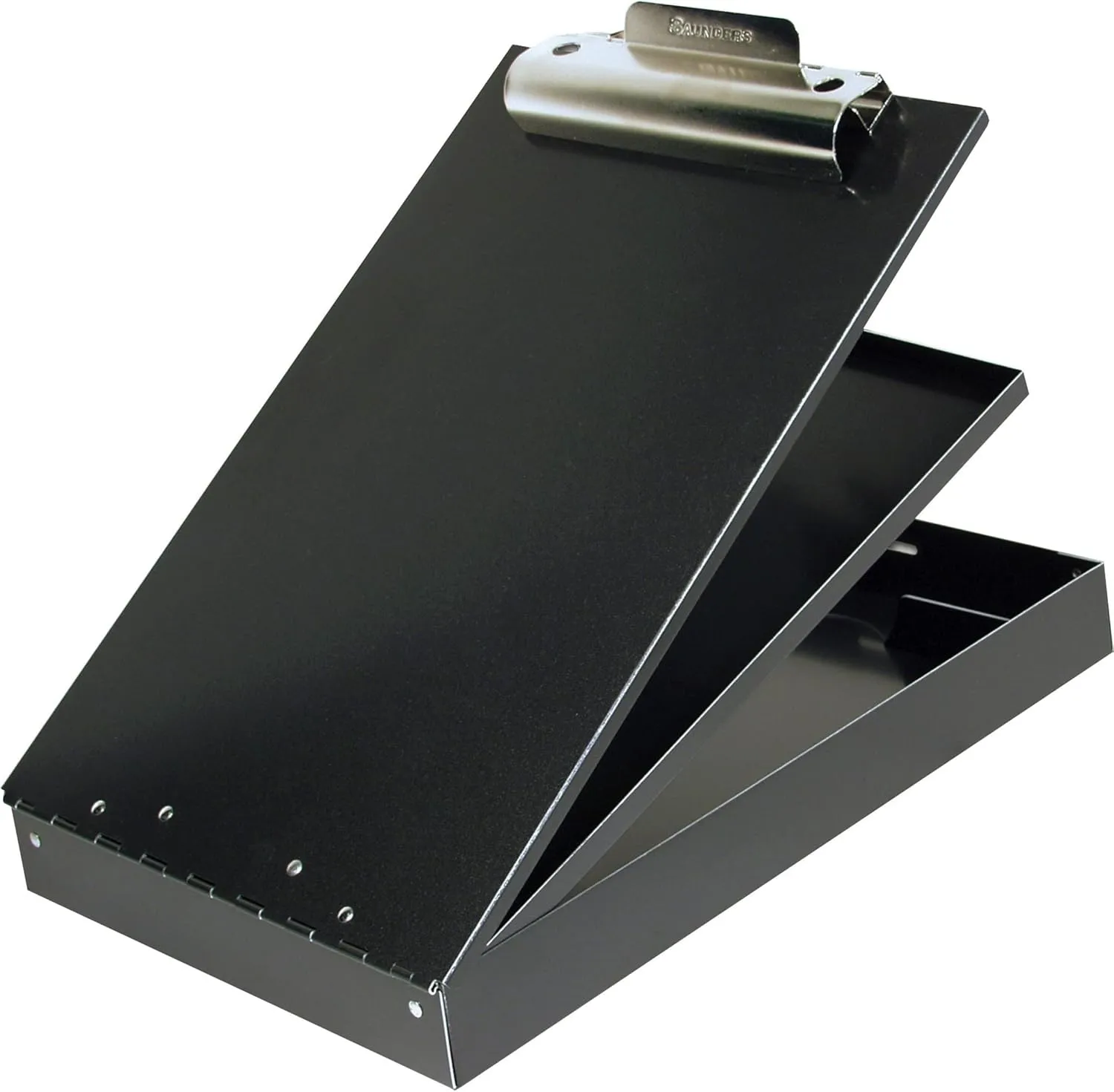 Saunders Metal Clipboard with Storage, Legal Size Heavy Duty Contractor Grade Clipboard, Recycled Aluminum Dual Storage Form Holder with High Capacity Clip, Assembled in USA, Black Cruiser-Mate