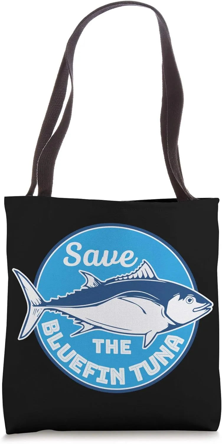 Save The Bluefin Tuna Endangered Animal Deep Sea Big Fish Tote Bag