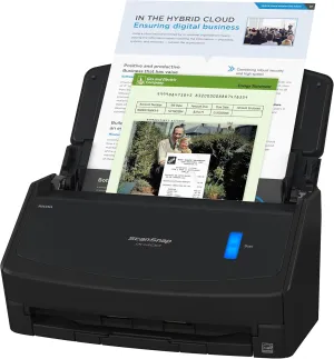 ScanSnap iX1400 High-Speed Simple One-Touch Button Color Document, Photo & Receipt Scanner with Auto Document Feeder for Mac or PC, Black
