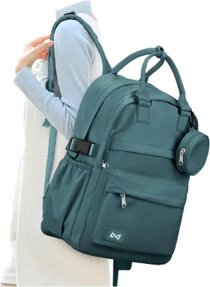 School Backpack for Girl Boys Cute Middle School Student Bookbag Waterproof College Aesthetic Backpack Work Laptop Backpack Rucksack Casual Travel Daypack Peacock Blue
