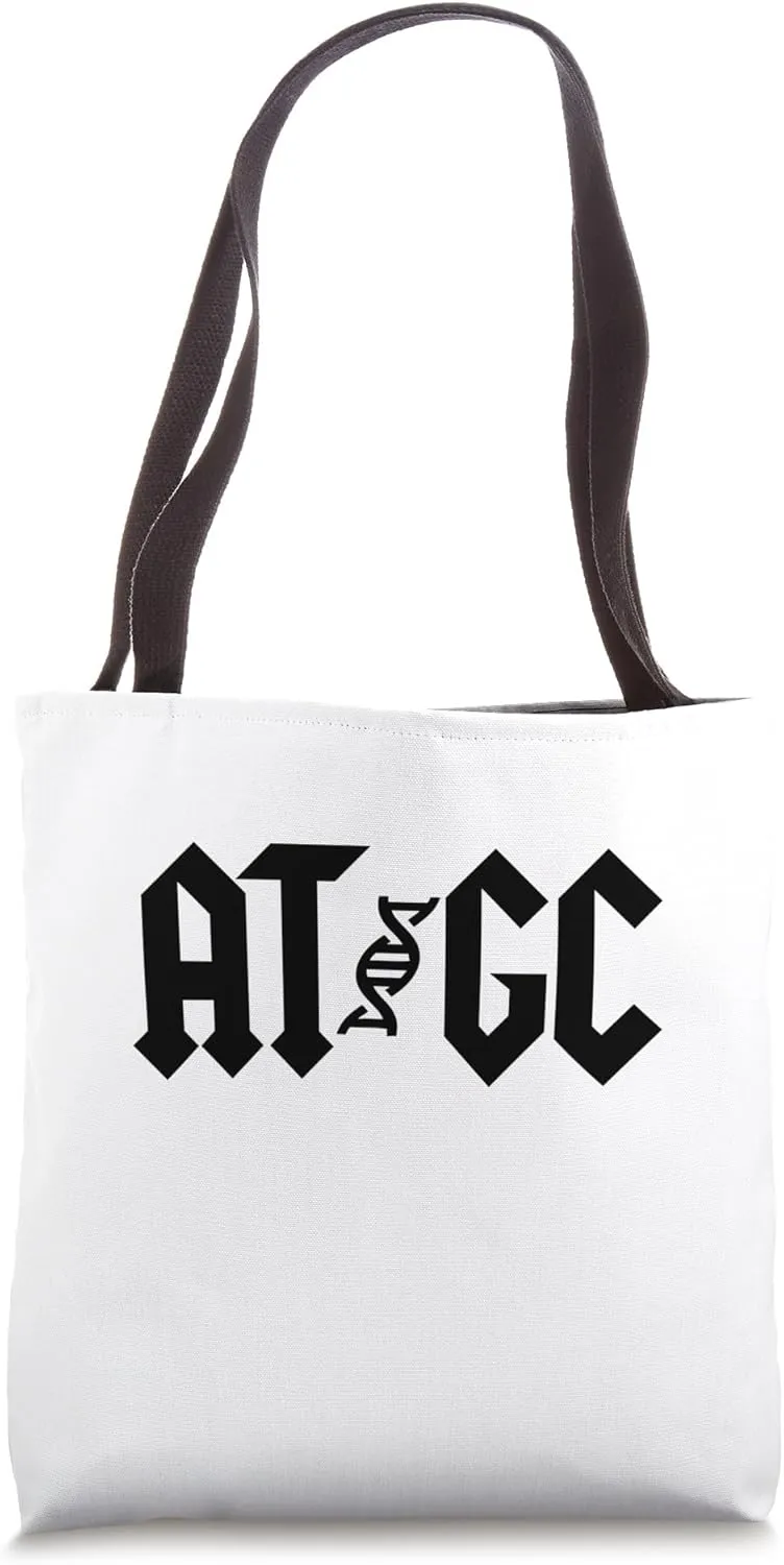 Science Biology ATGC DNA Nucleotide Rock Parody Lol Nerd Tote Bag
