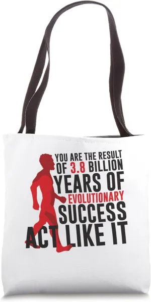 Science Biology Evolutionary Success Funny Darwin Nerd Meme Tote Bag