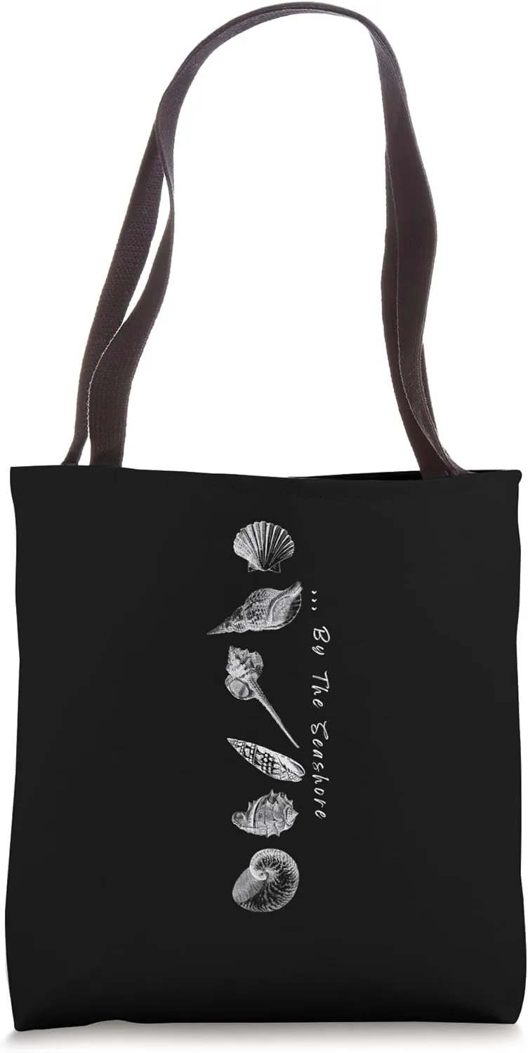 Sea Shells design, "By the Seashore" Ocean and Nature Tote Bag