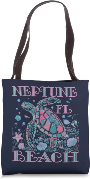Sea Turtle Lover Neptune Beach FL Family Beach Vacation Tote Bag