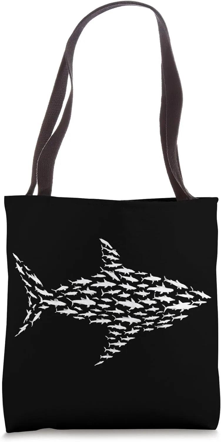 Shark Swarm - Wildlife Sea Lover Marine Biology Tote Bag