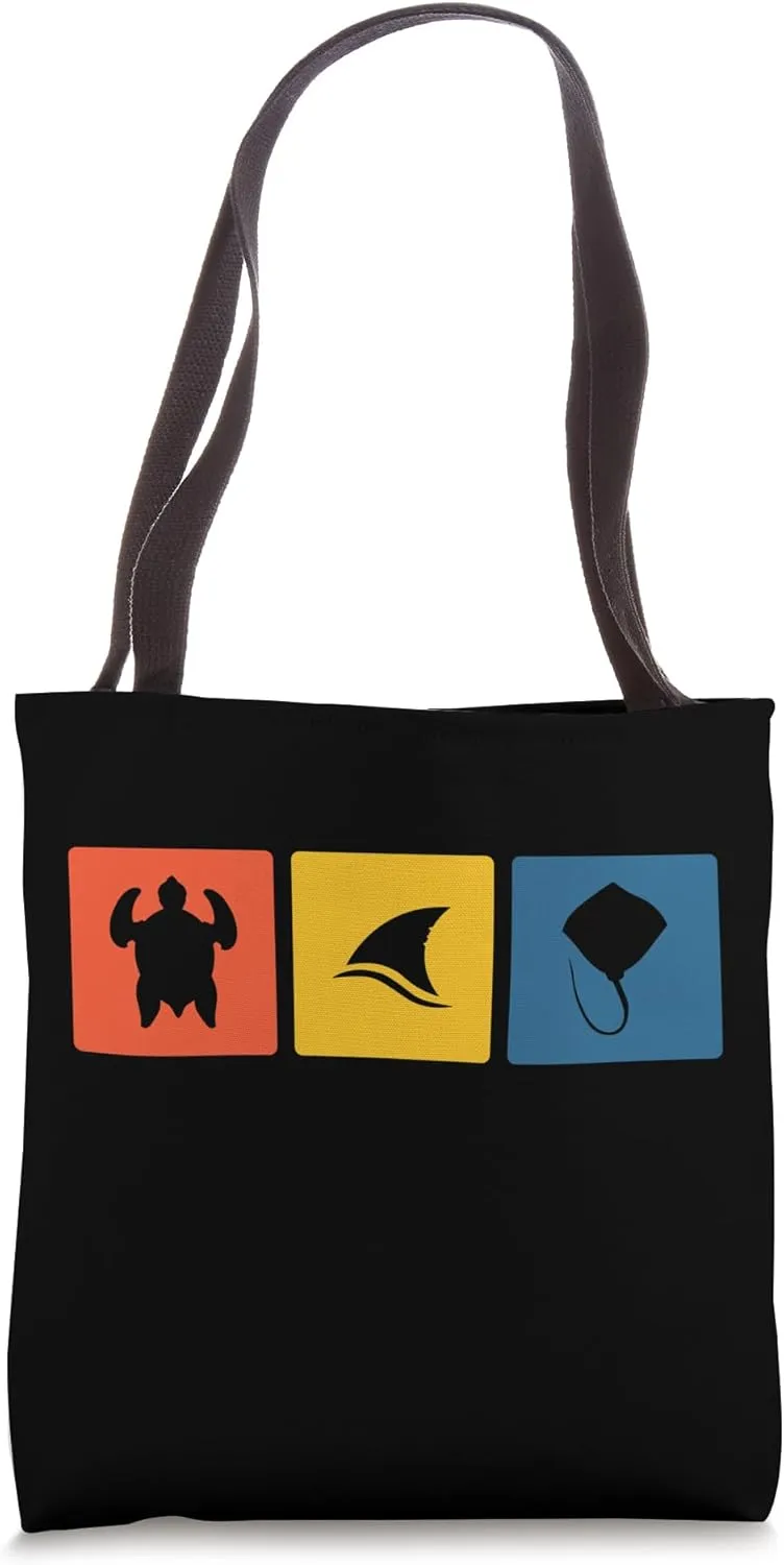 Sharks Turtles And Stingray for Ocean Animal Lover Tote Bag