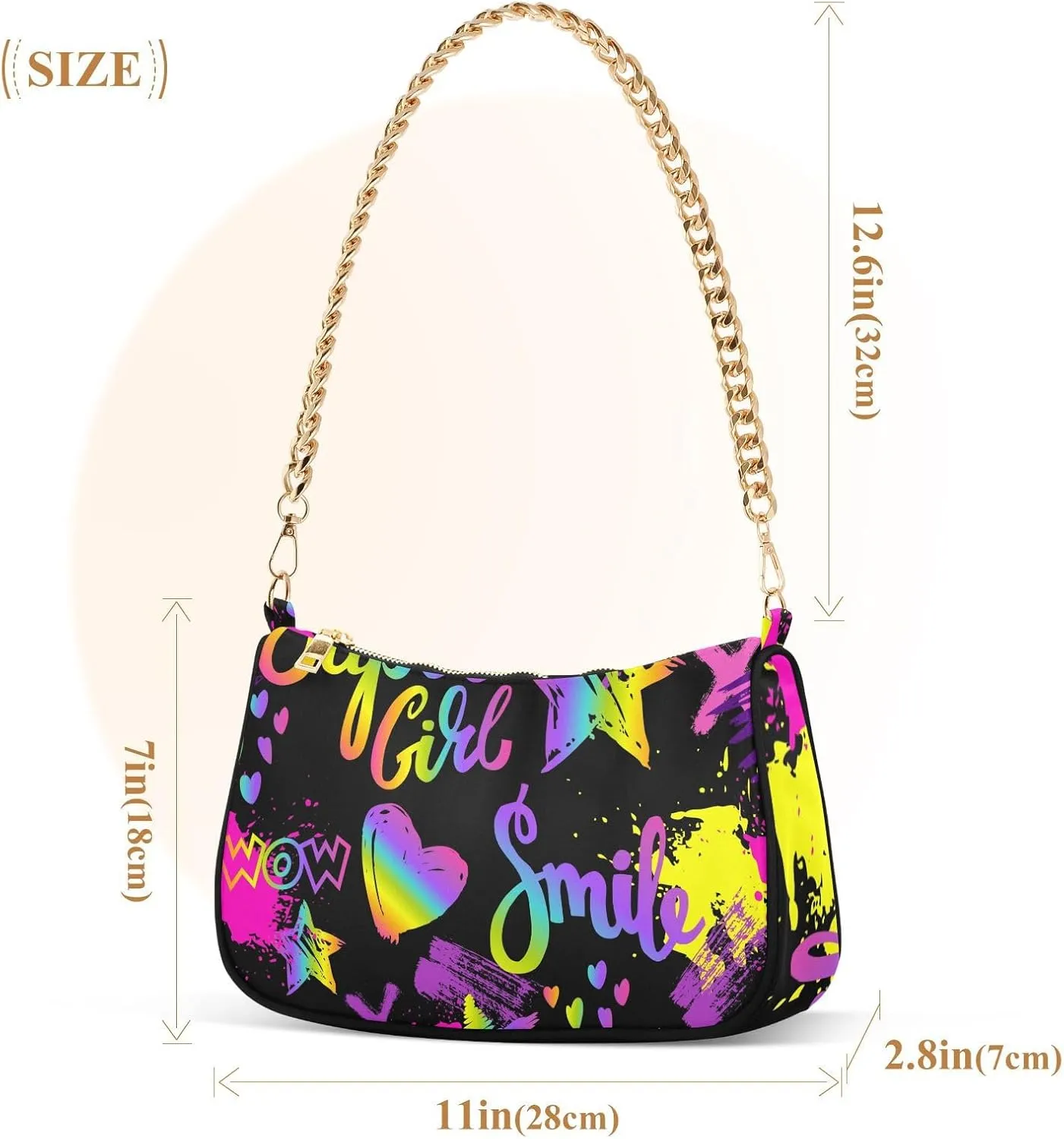 Shoulder Bags for Women Fashions Handbag with Zipper Closure Multi-functional Large Capacity Multicolor 1