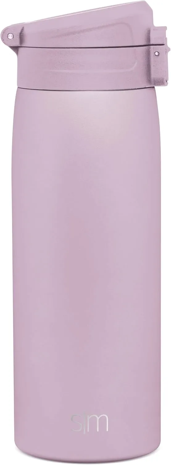 Simple Modern Insulated Thermos Travel Coffee Mug with Snap Flip Lid | Leakproof Reusable Stainless Steel Tumbler Cup | Gifts for Women Men Him Her | Kona Collection | 16oz | Lavender Mist