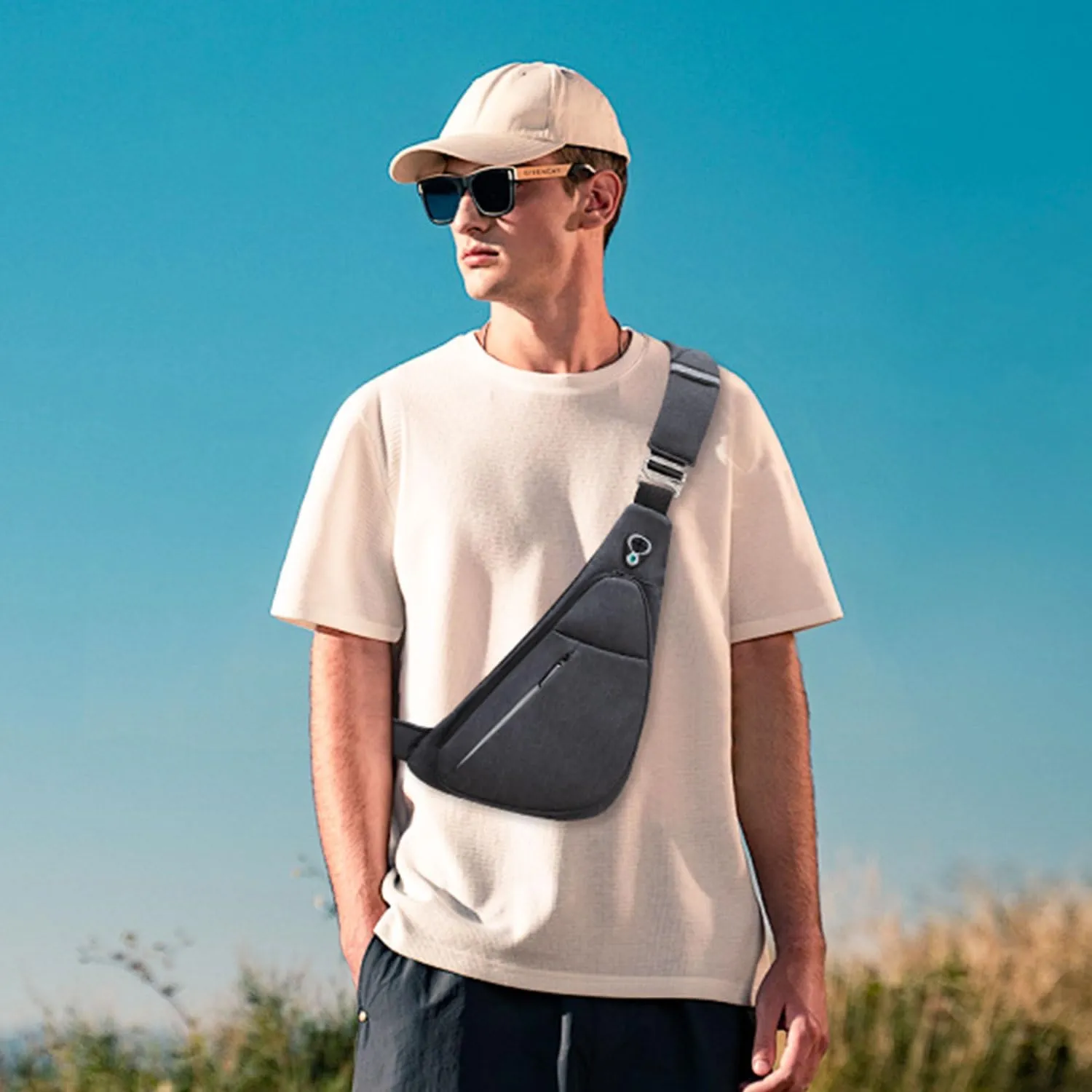 Sling Bag Small Waterproof Shoulder Backpack For Travel Hiking Anti-Thief Crossbody Chest Daypack Personal Pocket Bag