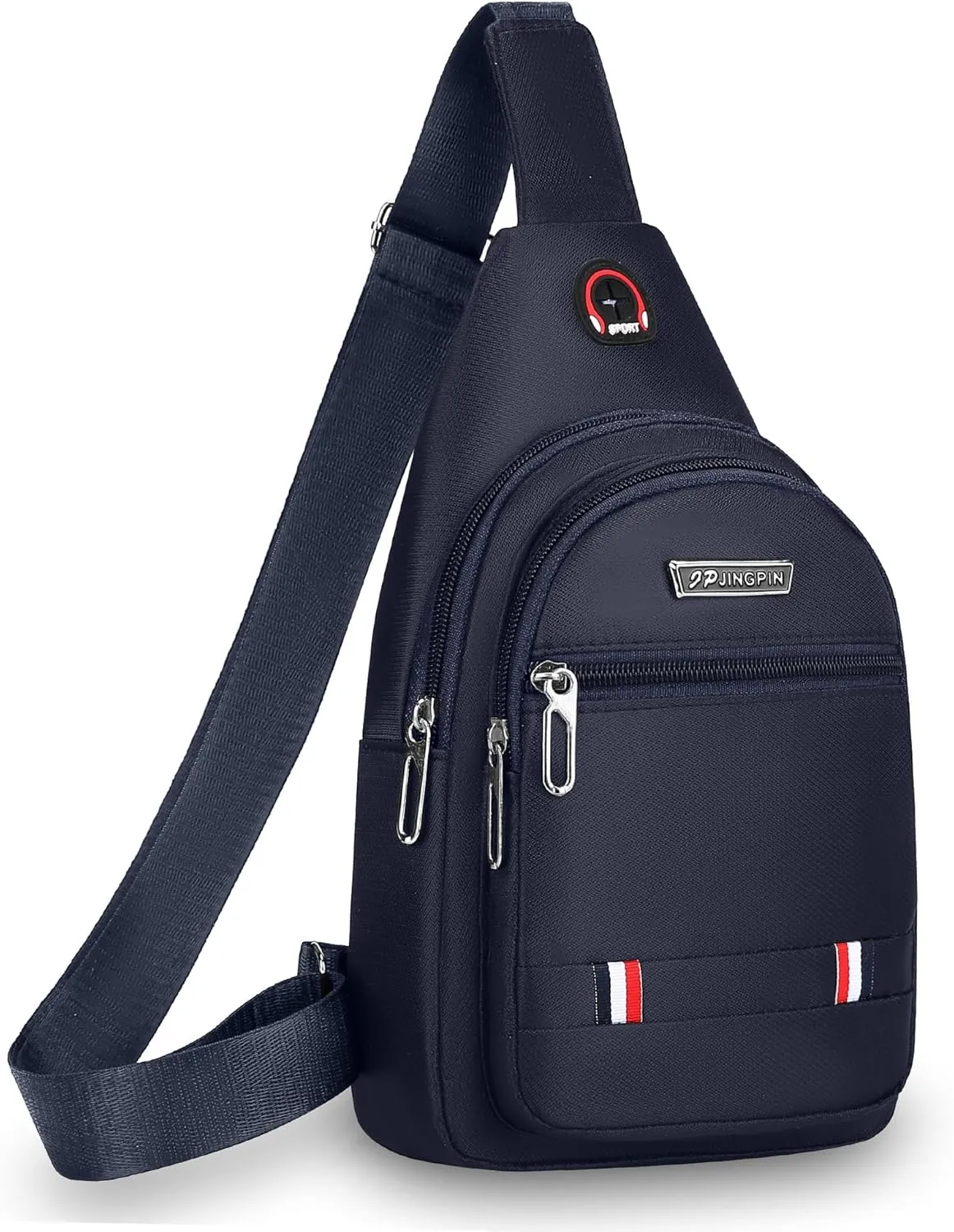 Small Multipurpose Crossbody Sling Backpack Waterproof Sling Gym Bag Travel Hiking Chest Bag Daypack for Men Women (Dark blue)
