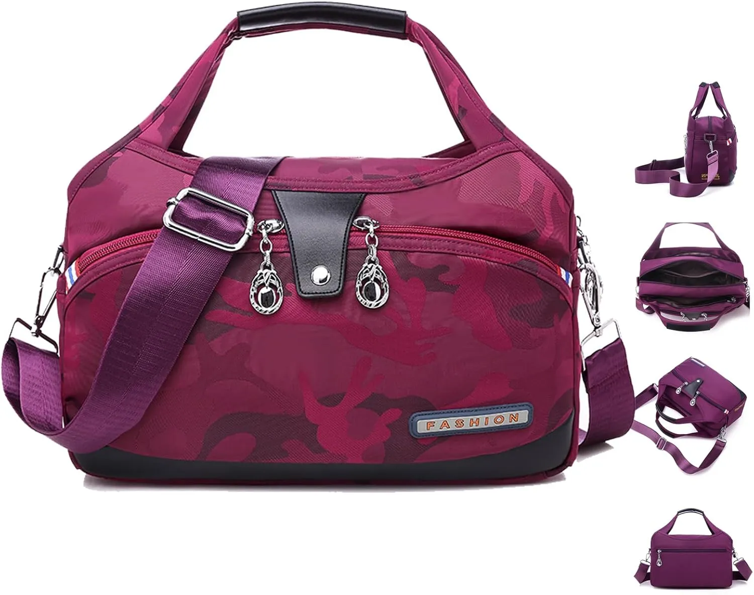 Soft Side Lightweight Underseat Tote Bag, Multi-pocket Fashion Waterproof Handbag Crossbody.Anti Theft Crossbody Bag