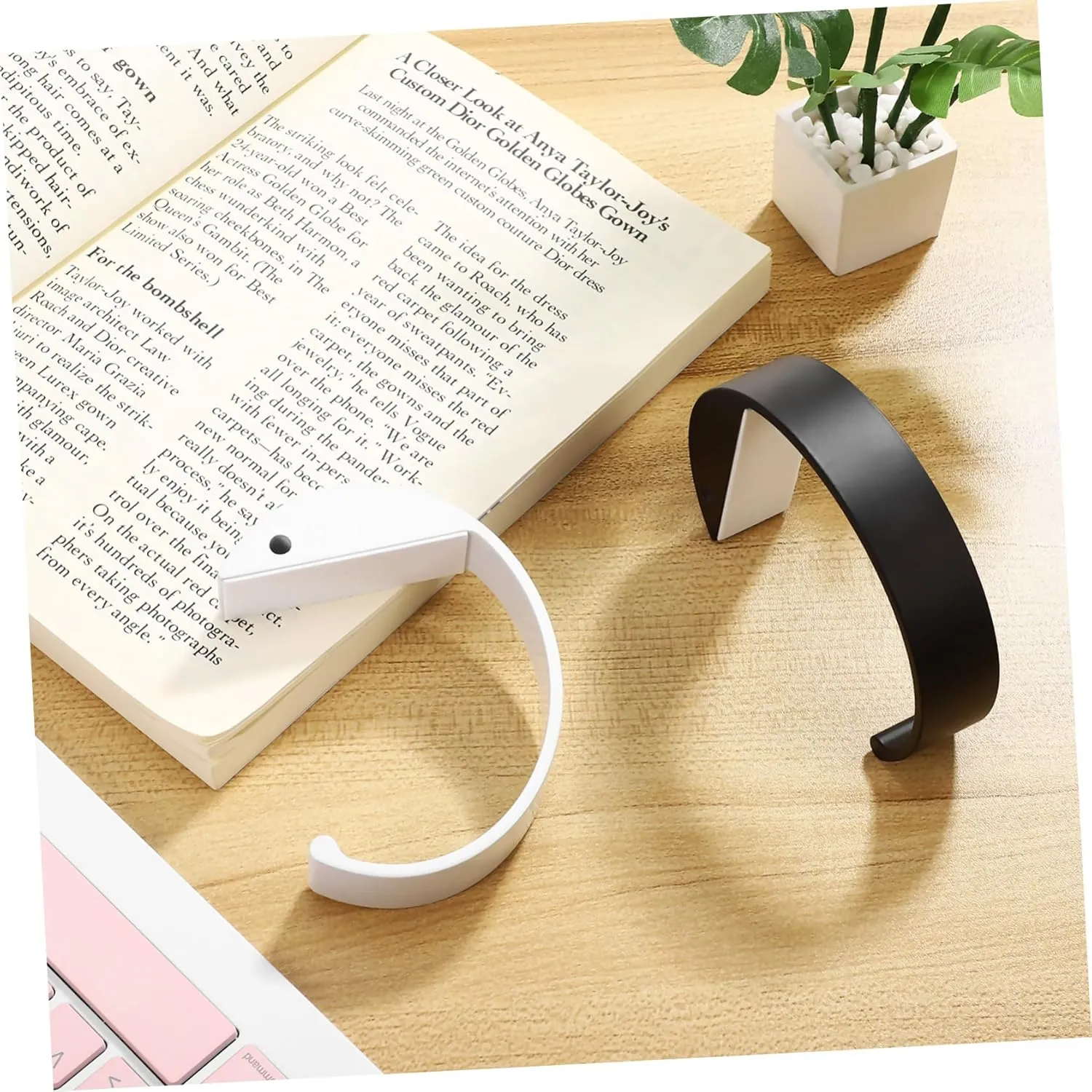 SOIMISS 2sets Desk Backpack Hook Purse Hanger Hook for Door Purse Holder for Table Handbag Hanger Desk Accessory 2pcs*2