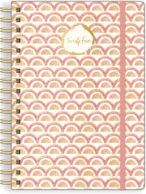 Southworth Planner (January 2025-December 2025), 7" x 9.25", Premium 28#/105 GSM Paper, Medium Twin Wire, Watercolor Sunset (91087)