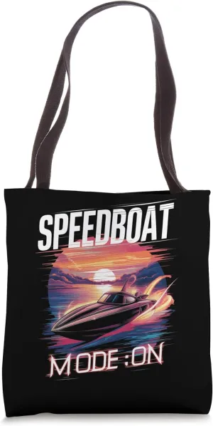 Speedboat Mode On Sunset Adventure Graphic Tote Bag