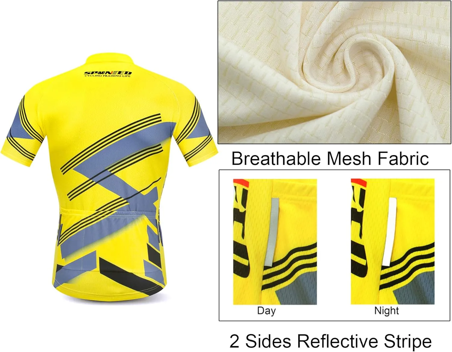 sponeed Cycling Jersey Short Sleeve Suits Men Bike Clothing Road Bicycle Shorts Padded Outfits