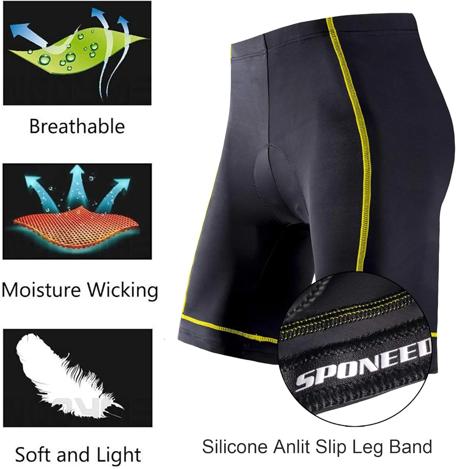 sponeed Cycling Jersey Short Sleeve Suits Men Bike Clothing Road Bicycle Shorts Padded Outfits