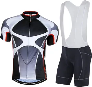sponeed Men's Cycling Jersey and Bib Short Suit Bicycle Wear Padded Bike Tights