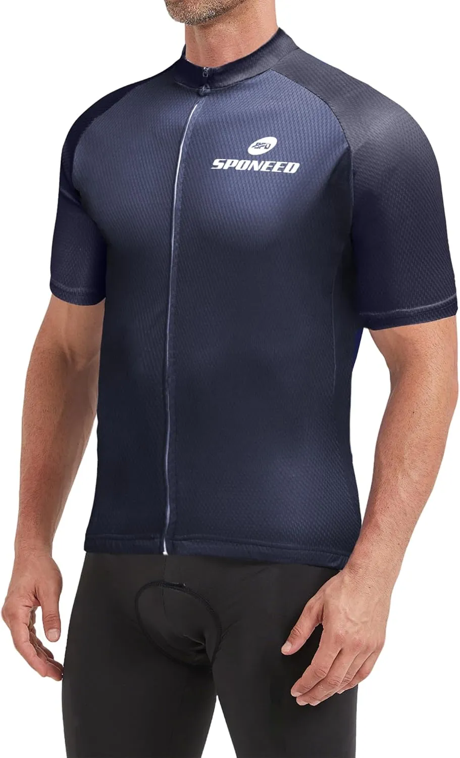 sponeed Men's Cycling Jerseys Tops Biking Shirts Short Sleeve Bike Clothing Full Zipper Bicycle Jacket with Pockets