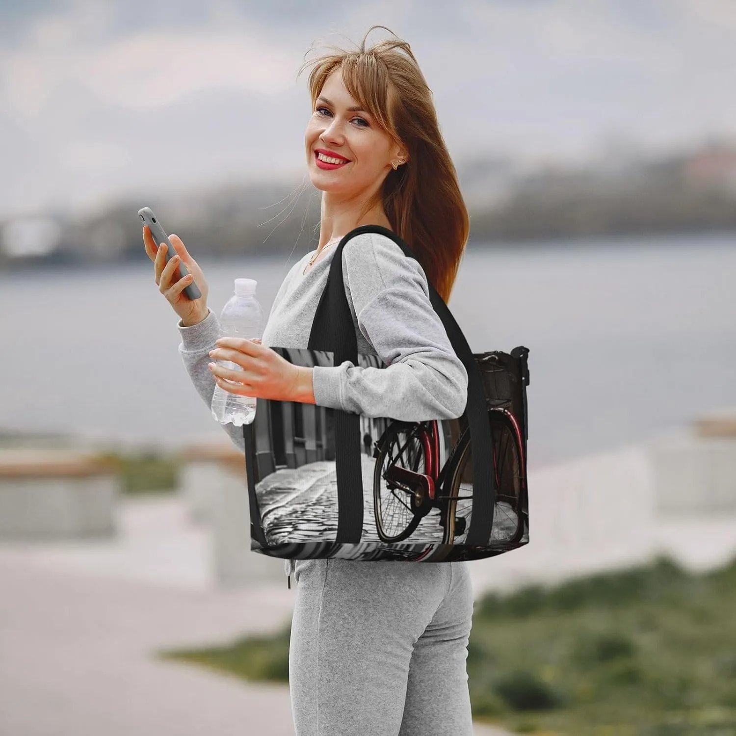 Sports Gym Bag for Women Men Travel Duffel Bag Tote Weekender Bag Carry on Overnight Bag for Travel Swimming Fitness Workout Sports Street Bicycle Duffle Bag